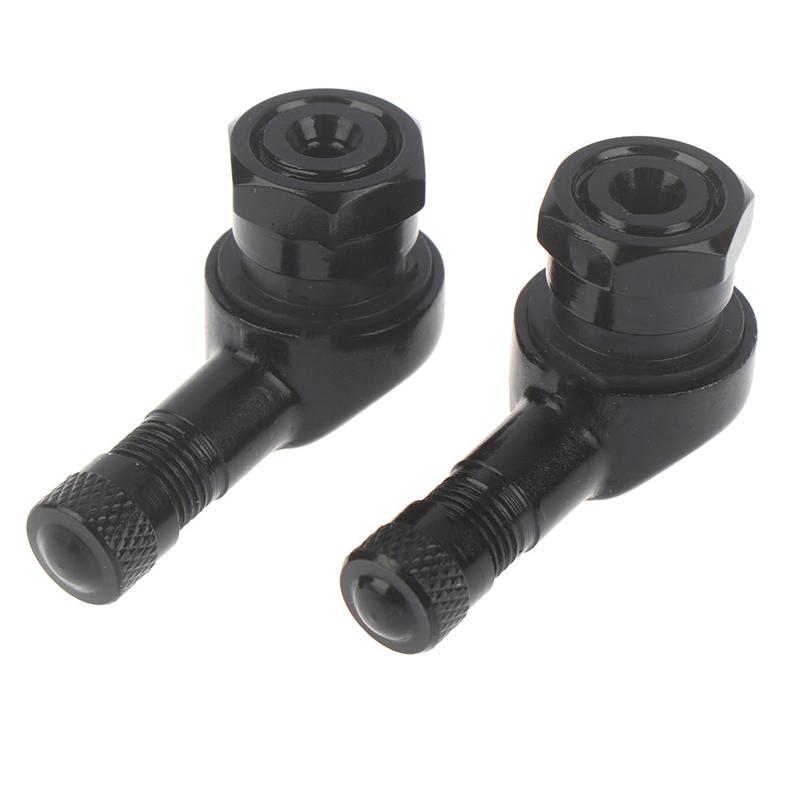 2Pcs Cnc Motorcycle 90 Degree Angle Wheel Tire Stem Tubeless Valve Aluminum
