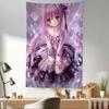 Sweet Little Loli Anime Silk Art Hanging Bohemian Tapestry Hanging Tarot Hippie Wall Rugs Dorm Japanese Tapestry
