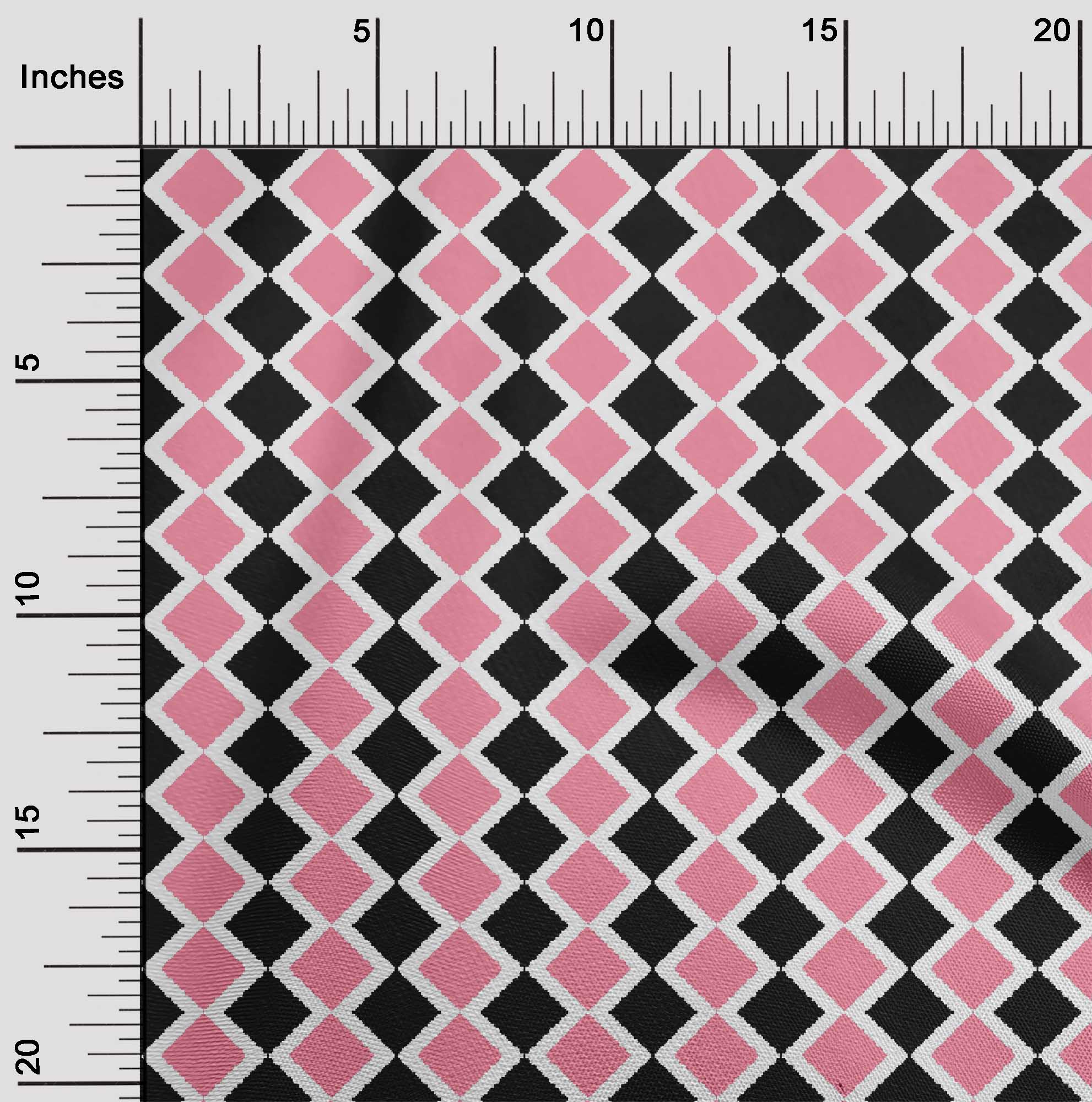 

OneOone Cotton Flex Темно-персикова тканина Argyle Check Craft Projects Decor Fabric Printed By The Yard 40 дюймів 42 Inch Wide - Viscose Chiffon рожевий