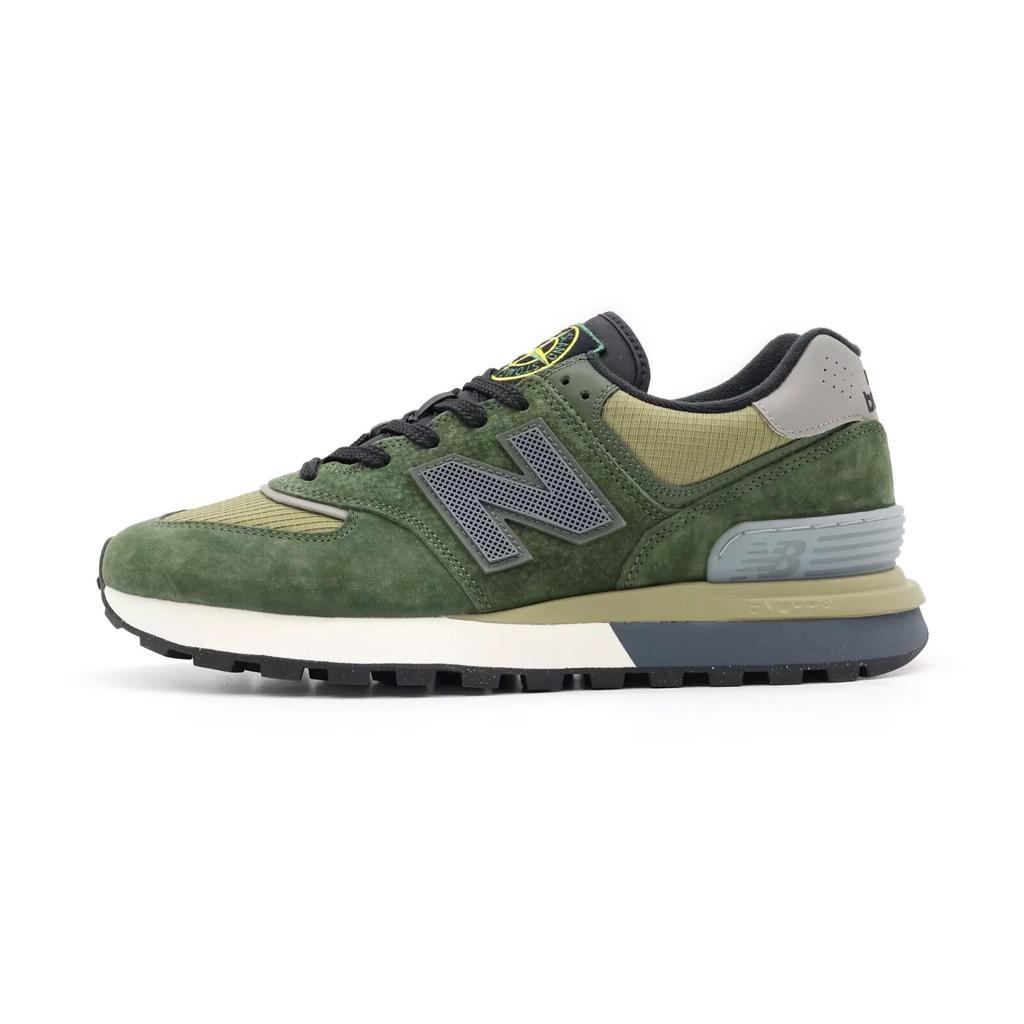 U574LGIL Stone Island New Balance 574 Legacy Koyu Yeşil Haki Kahverengi Gri (Erkeklerin)