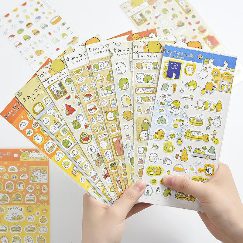 

Hot New Corner Creature Planner Decoration Gold Foil Cartoon Animal Watermelon Sticker Decal (As shown-3286)-