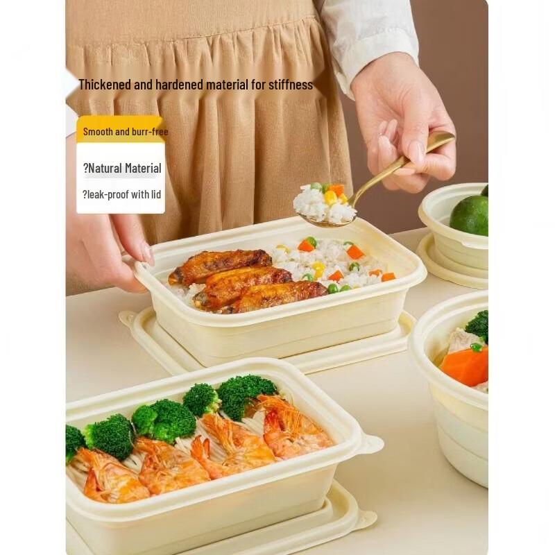 SIVIR 650ml Disposable Corn Starch Food Containers