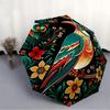 1pc Floral Bird Automatic Folding Umbrella Compact Lightweight Travel Umbrella with 8-Rib Sturdy Frame, Windproof & Self014