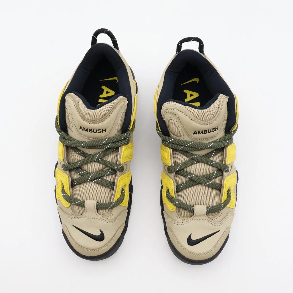 FB1299-200 AMBUSH Nike Air More Uptempo Low Vivid Sulfur Limestone (Men's)