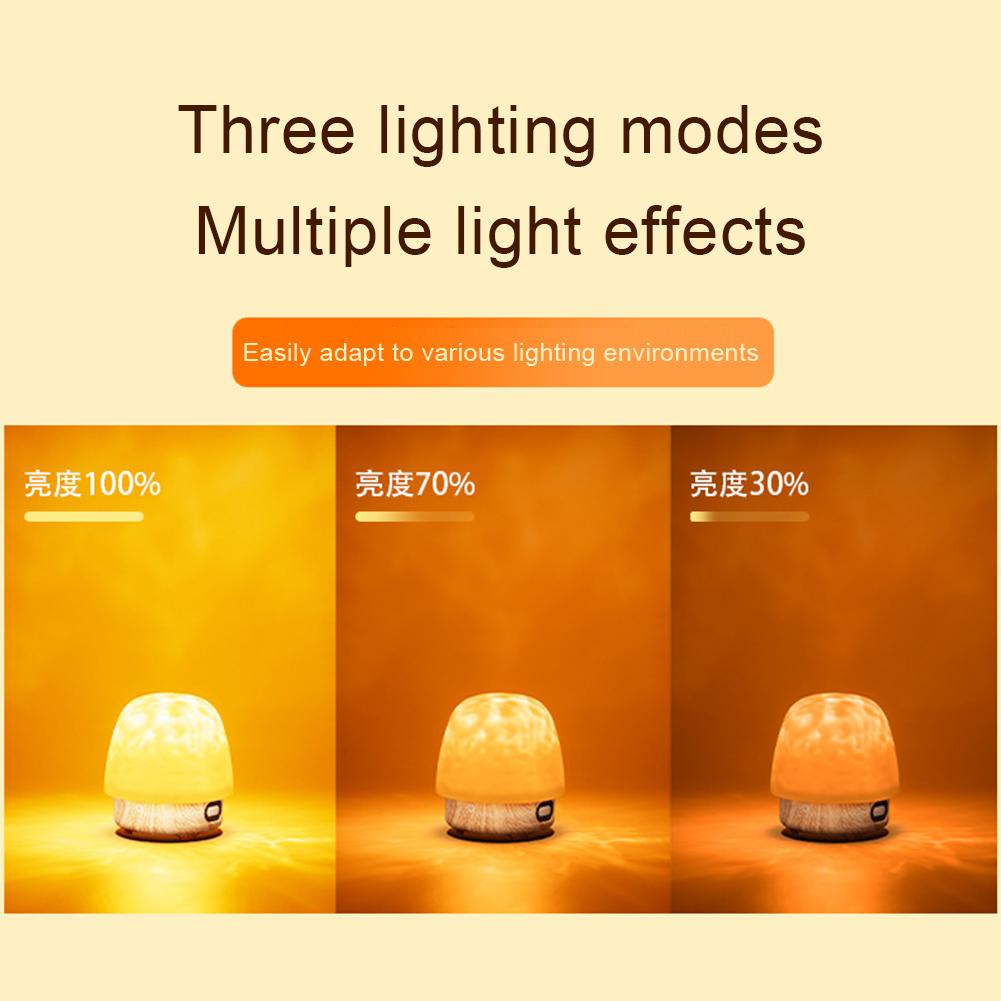 Water Ripple Night Light 16 Colors with Remote Creative Water Ripple Atmosphere Light Water Ripple Effect Light for Living Room