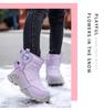 Children's Non-Slip Winter Snow Boots with Thickened Velvet, Steel Claws for Hiking