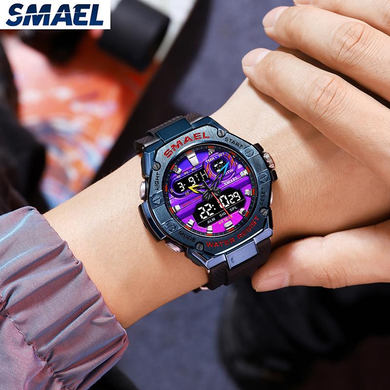 SMAEL 8066 Luxury Sport Men's Digital Watch with Stop Watch & Alarm Water Resistant Plastic Case