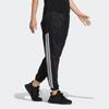 Adidas Solid Side Stripe Print Elastic Waist Sweatpants Women Bottoms Black HE9993