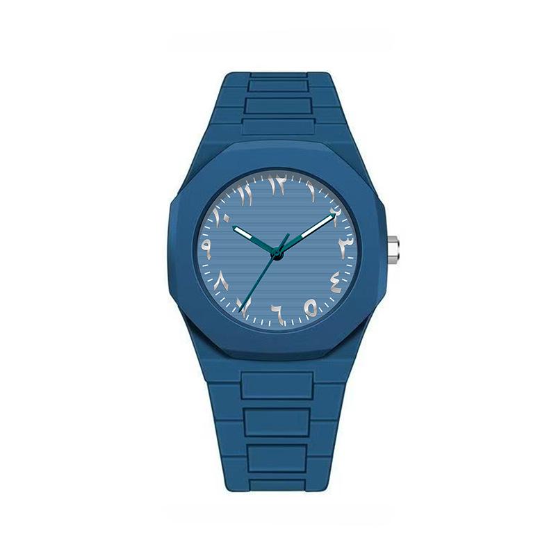 Matte Black Quartz Watch with Middle Eastern Style