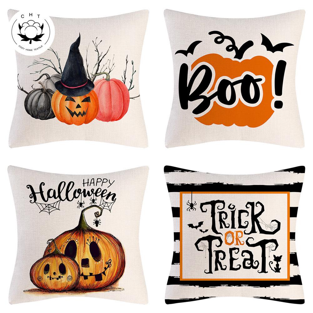 

Наволочка с принтом Хэллоуина для дома, гостиной, дивана, украшения спальни, наволочка, автомобильный комплект, наволочка