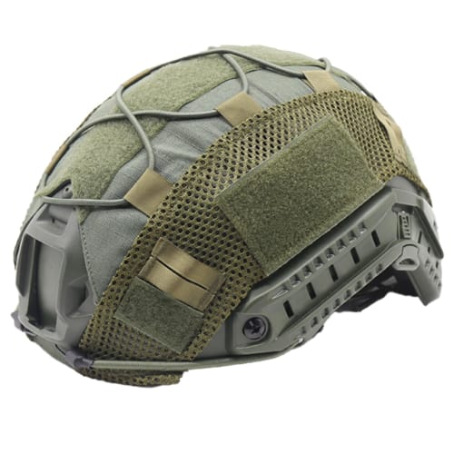

SATOMO MC Camouflage Helmet Cover with Mesh Design for Airsoft, Fast PJ Compatible, Durable, and Breathable (Army Green)