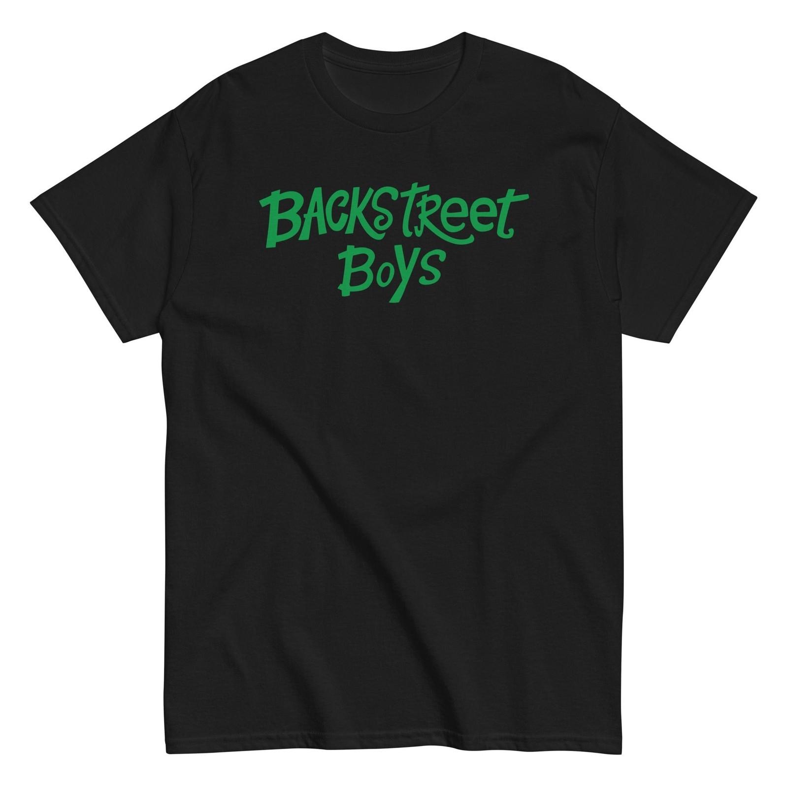 Backstreet Boys Green Logo T-Shirt T-Shirt Black New L