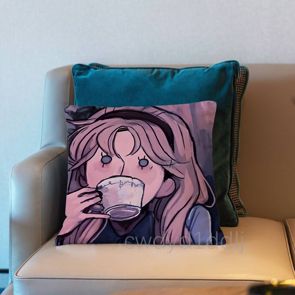 Alice HHabromania Game Pillow Case Short Plush Sofa Decorative Gift Home Doublesided Printing Cushio