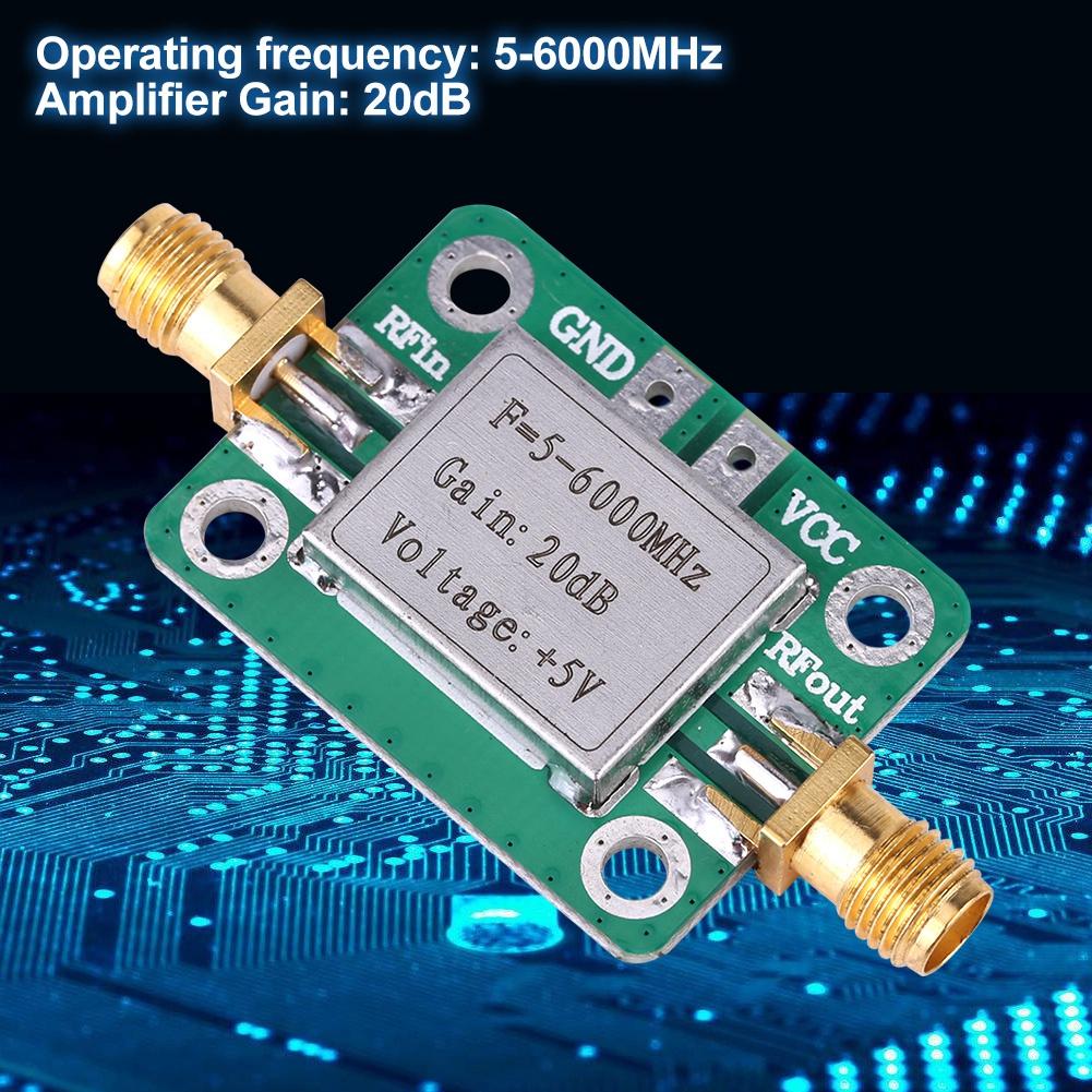 5 6000MHz Gain 20dB Broadband RF VHF UHF Signal Power Amplifier Module