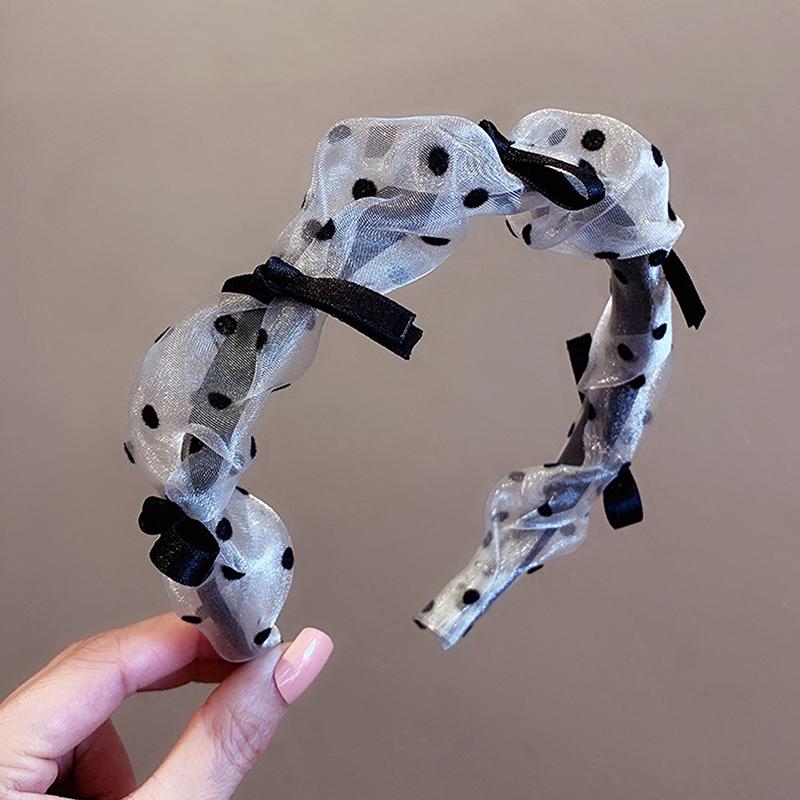 

Повязка на голову с бантом, темперамент принцессы, простое украшение для волос, кружевная сетчатая повязка для волос для женщин, девочек, обруч для волос, аксессуар для волос белый