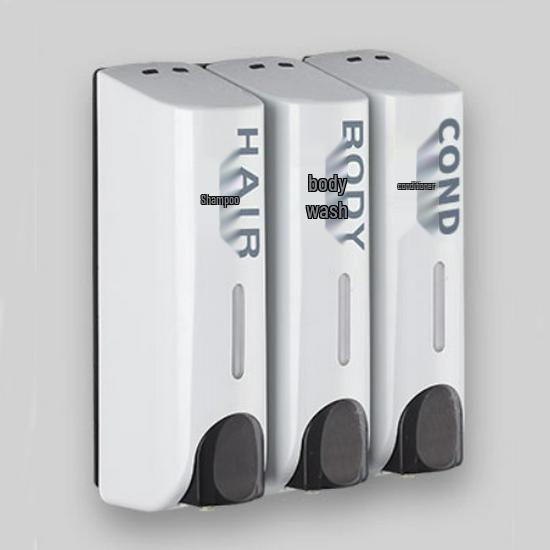 Dual-Head Wall-Mounted Soap & Shampoo Dispenser