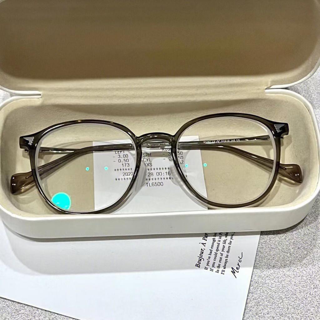 Myopia Glasses Retro Flat Glasses Black Frame Anti-blue Glasses