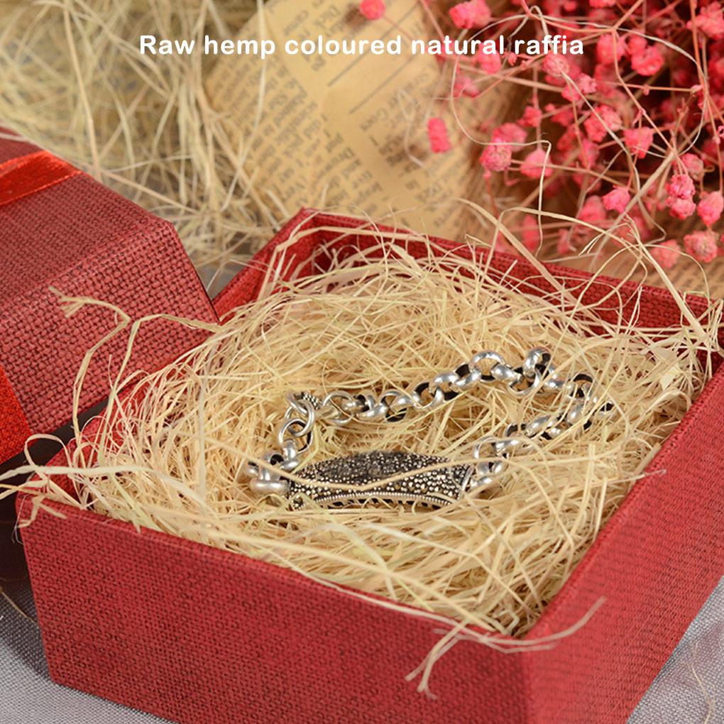 Boîte cadeau en paille de raphia et sisal naturel, décoration DIY, emballage, remplissage, fournitures d'emballage, emballage, décoration florale de fête, accessoires