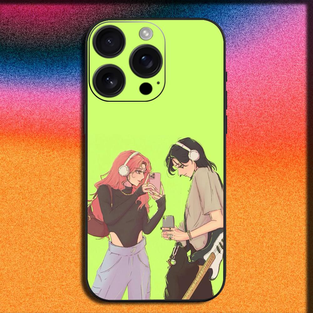 The Green Yuri Guy KiniOto Manga Phone Case For iPhone 16,15,14,13,12,11,Pro,XS,Max,XR,Plus,E,Mini Soft Black Cover
