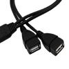 USB 2.0 Male To Two USB Female Y Cable USB Hubs Power Splitter Adapter for Charging Two Devices At Once