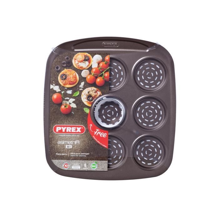 PYREX Moule à 9 mini pizzas - Emporte pièces ASIMETRIA - Acier