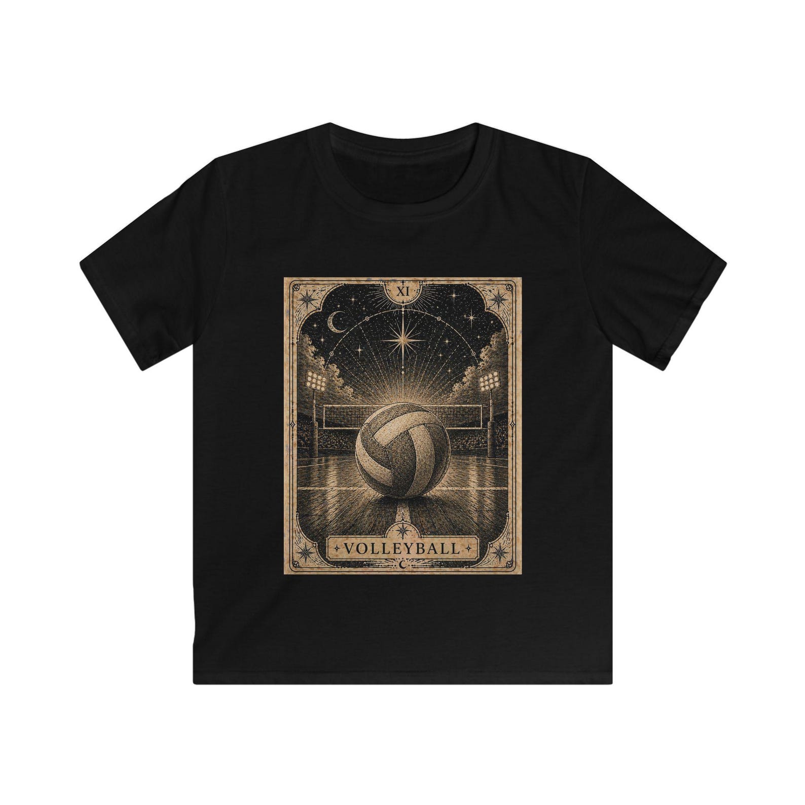 Vintage Volleyball Poster Kids Tee | Retro Sports Graphic Shirt 150