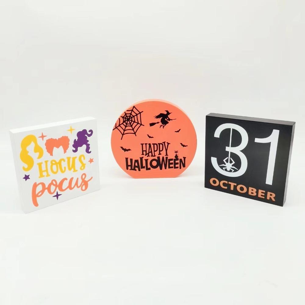 

Wooden Halloween Wooden Ornaments Decorative Halloween Wooden Crafts Party