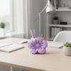 Stationery Storage Puff Flower Pen Holder Desktop Organizer Simulation Floral Model Office Desktop