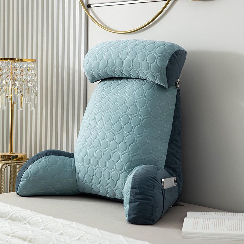 Bedside Soft Pack Backrest Cushion - Neck, Reading, and Lumbar Support Pillow