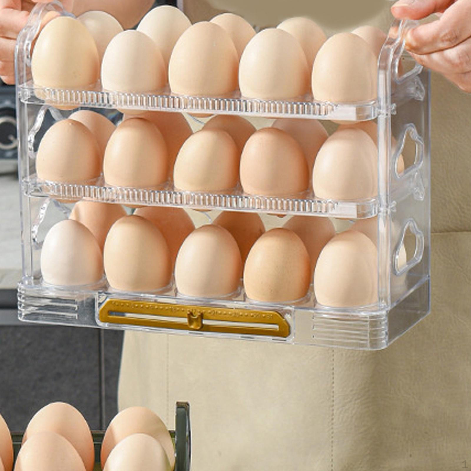 

3-х уровневая подставка для яиц с ручкой, поднос для столешницы шкафа 01-Clear