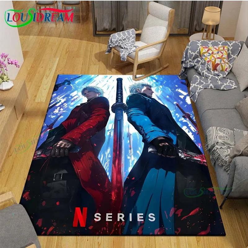 Fashion D-Devil May Cry Game Printed Carpet Outdoor Area Rug Non -slip Carpet Bedroom Decor Carpet for Living Room Birthday Gift