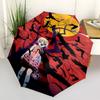 1 Stück Outdoor-Schirm mit Anime-Mädchen und Krähen-Design - Automatischer Öffnungs-/Schließschirm mit tragbarem 3-fach faltbarem Design, 8-Speichen-Eisenrahmen - Perfe