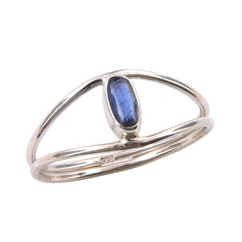 Natural Kyanite Gemstone Handmade 925 Sterling Silver Jewelry Ring Size 8.5 R1w51