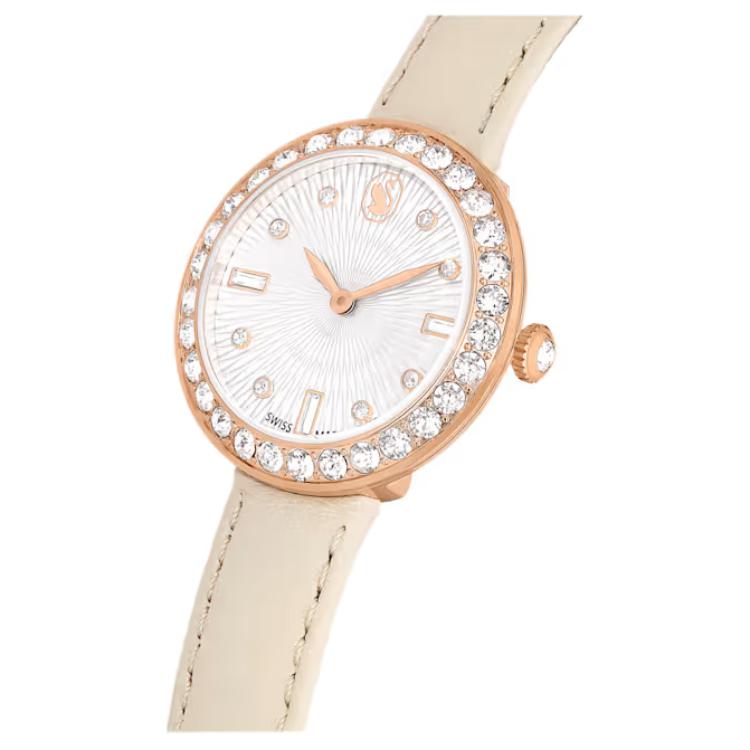 Swarovski Certa Series Watch Quartz Movement Leather Strap 30*30mm White Dial Water Resistant 50 Meters Women watches 5672968