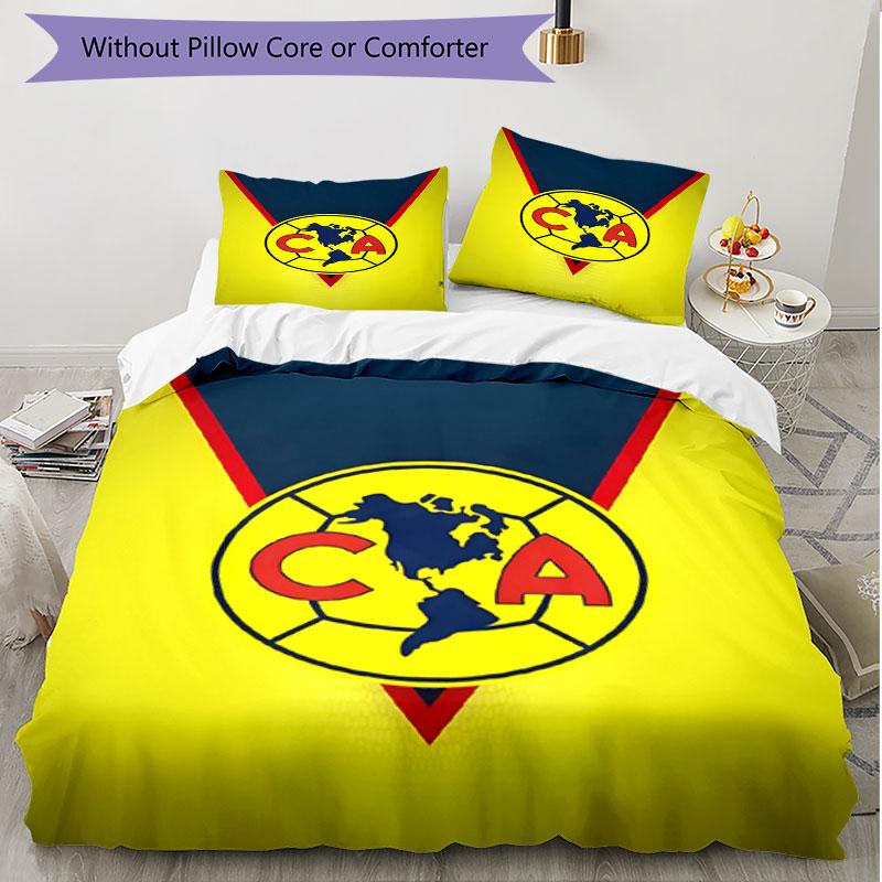 3pcs Duvet Cover Set (1*Duvet Cover + 2*Pillowcase, Without Core), Club America Print Soft All‑Season Bedding Set, Home Bedroom Decor Gift