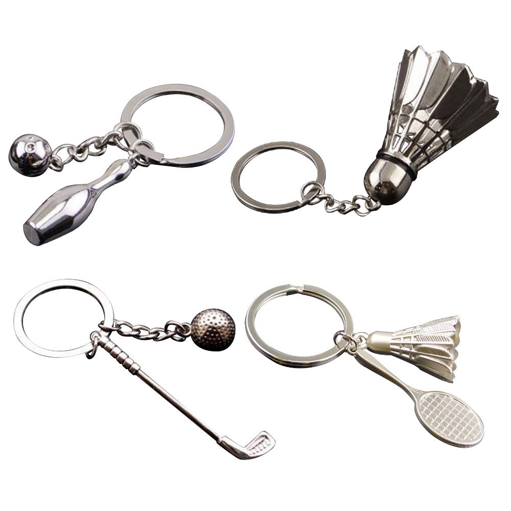 Bags Ornaments Bowling Ring Holder Bag Chain Hanging Mini Badminton Key Pendant Key comprar a