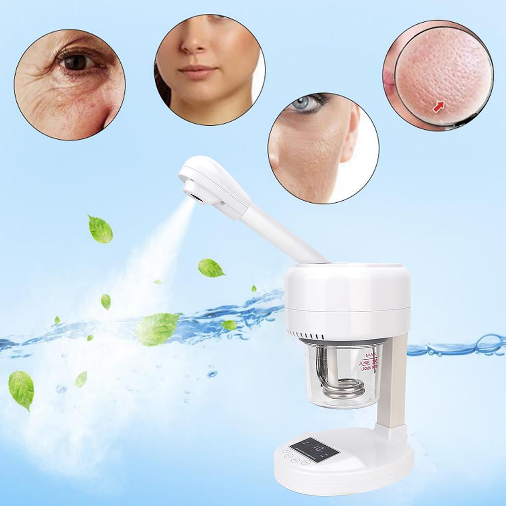 Aparat Facial cu Abur Cald pentru Hidratare de Uz Casnic, Umidificator de Piele, Pulverizator Facial cu Abur (Tip ecran tactil)Priza UE 220V