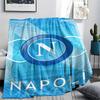 1Pc Napoli FC Print Flannel Blanket High Quality Warm Comfortable Cover for All Seasons Perfect for Gifts Home Decor