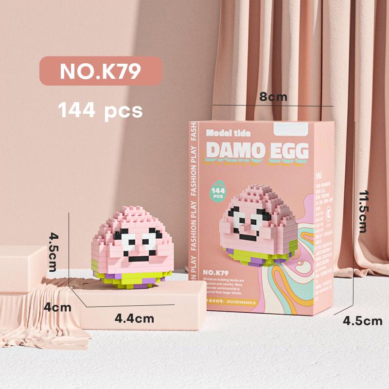 

Miniso Sanrio Disney Anime Cartoon Action Figures Diamond Micro Small Particles Building Blocks Hello Kitty Stitch Kids Toys No box