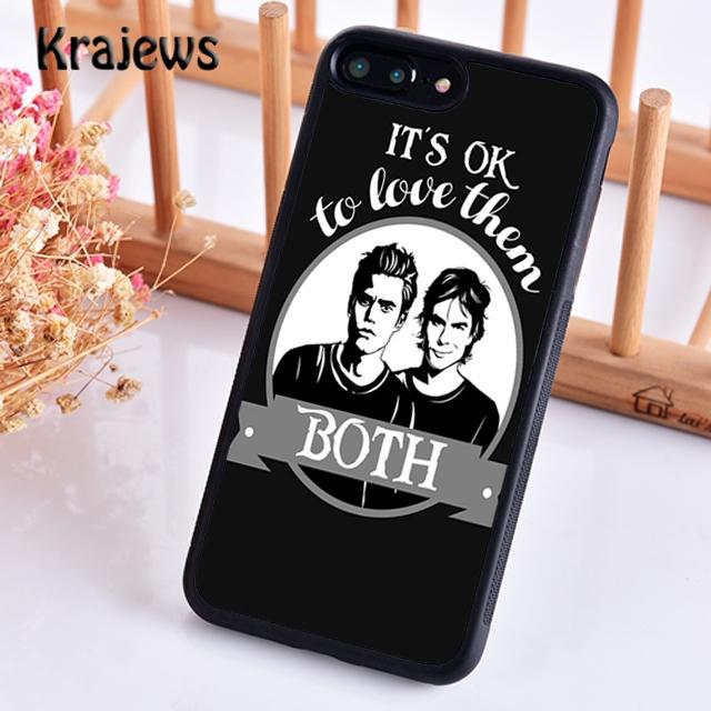 Krajews The Vampire Diaries TEAM DAMON Weiche Handyhülle Für iPhone 17 Air 16 15 14 plus 11 12 13 pro max Hülle Fundas