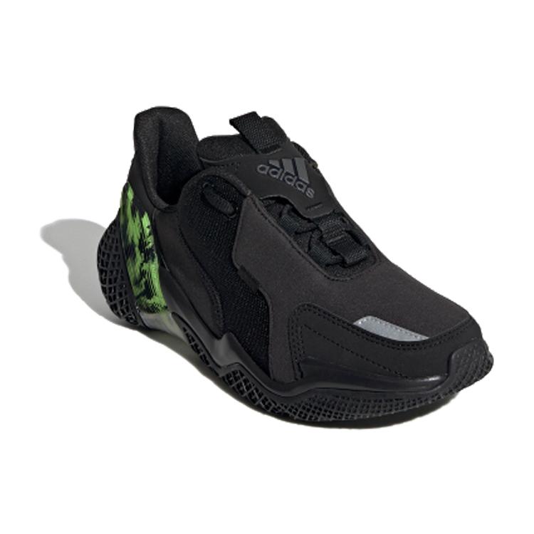 Adidas 4Uture RNR J Abrasion Resistant Low top Kids' Running Shoes Black Green Teenagers EG1777
