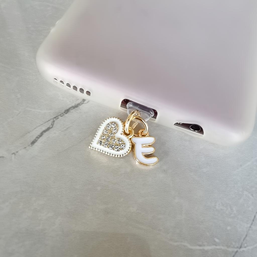 1 Stück Neuer Kreativer Herz- und Buchstaben-Handy-Staubschutzstecker, Geeignet für iPhone- und Typ-C-Anschlusszubehör, Feiertagsparty-Geschenk, Gedenksouvenir