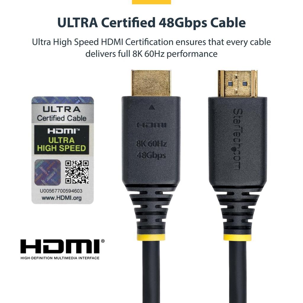 HDMI Cable Startech HDMI21-CBL-8K60-5M Black 5 m