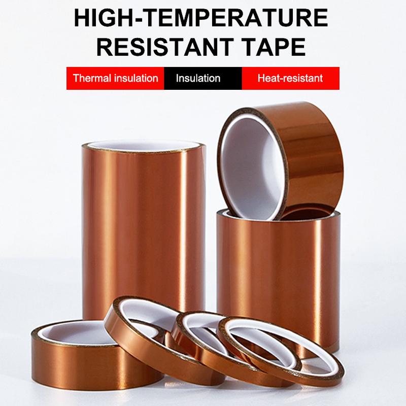 33M Long Gold Finger High Temperature Resistant Tape Heat Tape Polyimide Adhesive Insulation Tape 3D Printing Board Protection