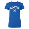 Hampton Pirates Arch Logo Womens T-Shirt - Royal