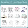 Flange Sizing Kit with 5PCS Flange Inserts 13/15/17/19/21mm for 24mm Flange of Most Pumps Breastfeeding Essential Pumping Kit