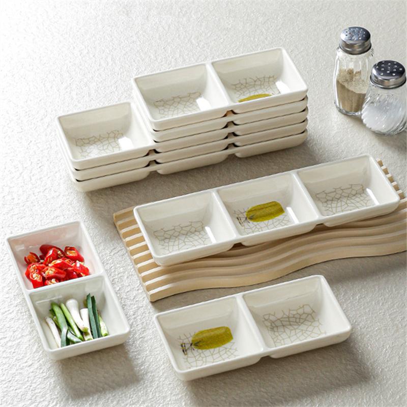 Chinese Style Melamine Sauce Dish Spice Vinegar Soy Oil Bowls Imitation Porcelain Plate Table Decoration Container for Hotel