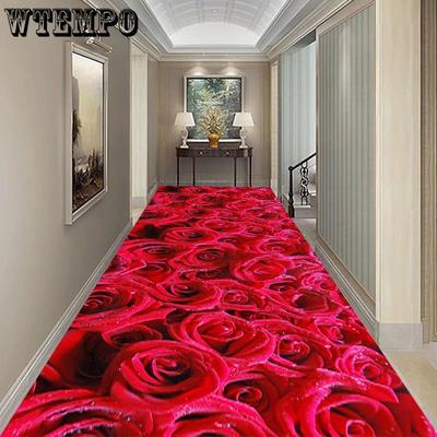 Tappetini per corridori lunghi del corridoio del corridoio 3D Tappeti di lusso Decorazione del soggiorno Tappeti per la casa per la camera da letto Villa Corridore della sala d'ingresso