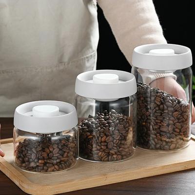 Kaffeebohnen vom Presstyp, vakuumversiegelter Tank, Glas, Lebensmittelaufbewahrung, Frischhaltegläser für Kaffee, Vollkorn, Tee, Süßigkeiten, Vorratsglas