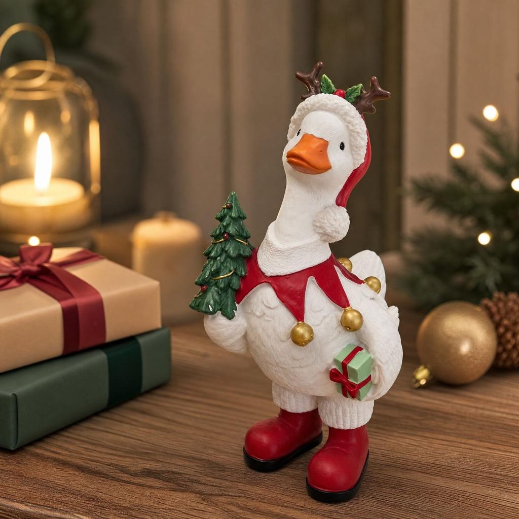 Christmas Gift Resin Figurine for Holiday Tabletop Home Decoration Ornament